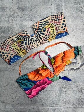Bundle of 2 Mara Hoffman Bandeau Tops M